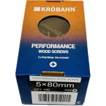 PERFORMANCE WOOD SCREWS - 5 x 80mm - 100 SCREWS