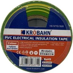 PVC ELECTRICAL INSULATION TAPE - YELLOW/ GREEN