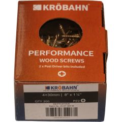 PERFORMANCE WOOD SCREWS - 4 X 30mm