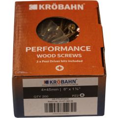 PERFORMANCE WOOD SCREWS - 4 X 45mm