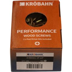 PERFORMANCE WOOD SCREWS - 4 X 50mm