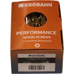PERFORMANCE WOOD SCREWS - 4 X 70mm