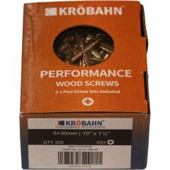 PERFORMANCE WOOD SCREWS - 5 X 30mm