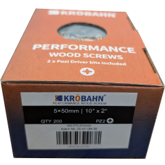 PERFORMANCE WOOD SCREWS - 5 x 50mm - 200 SCREWS
