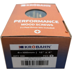 PERFORMANCE WOOD SCREWS - 6 x 100mm - 100 SCREWS